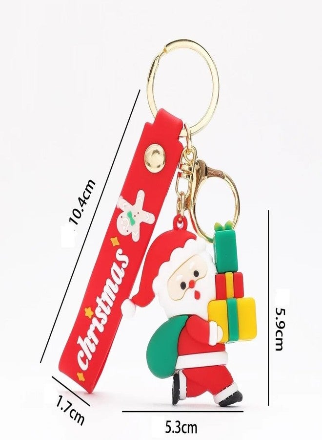 IndusBay® 2 pcs Merry Christmas Theme Cute Keychain Bag Keychain Key Holder Christmas Party Gift Giveaways Pendants Key Chain Gifts, Multicolor - Image 3